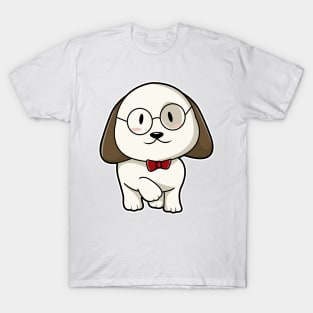 Dog with Tie & Glasses T-Shirt